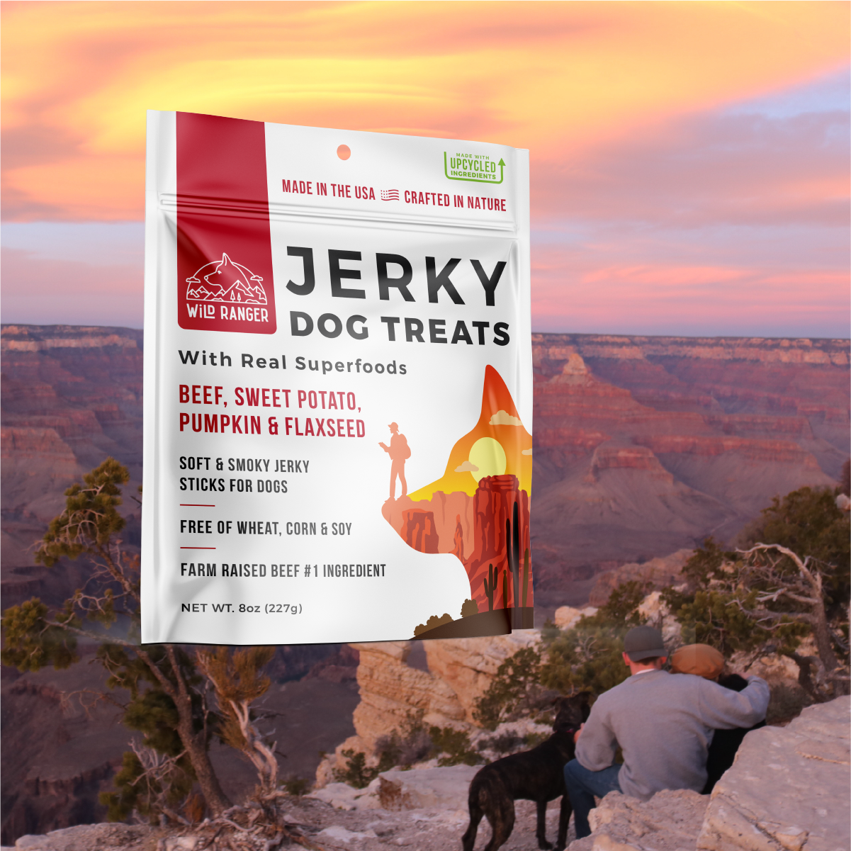 Righteous Felon Craft Jerky - Wild Ranger Beef Jerky Dog Treats (6ct)
