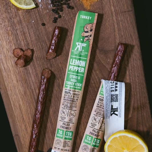 Righteous Felon Craft Jerky - NEW Lemon Pepper Turkey Stick
