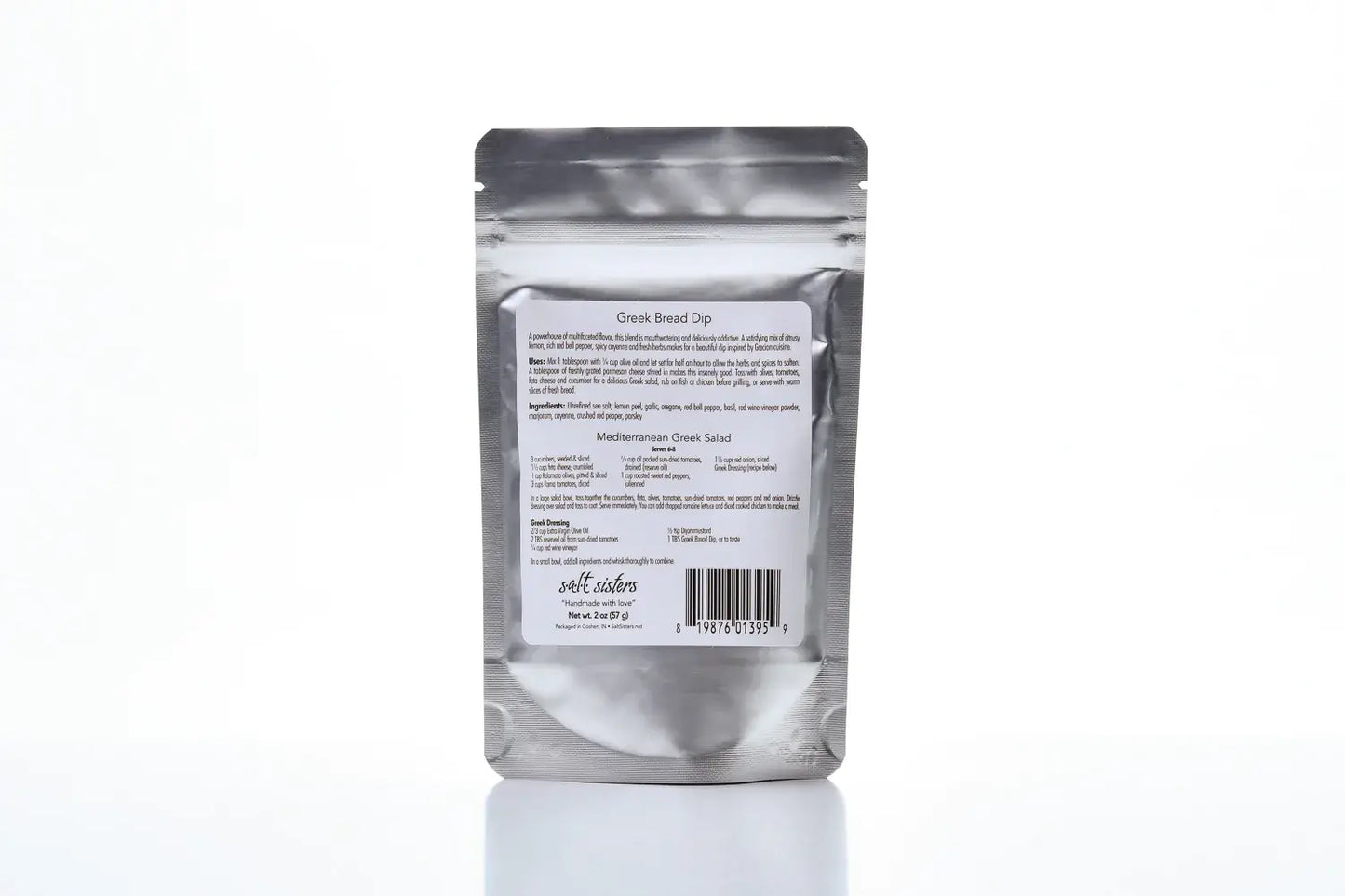 s.a.l.t. sisters (salt sisters) - Dip Seasoning Mix - Greek Bread Dip - Packaged Weights