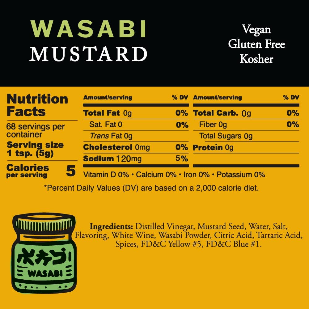 Pilsudski Mustard Co - Wasabi Mustard 12/12 oz
