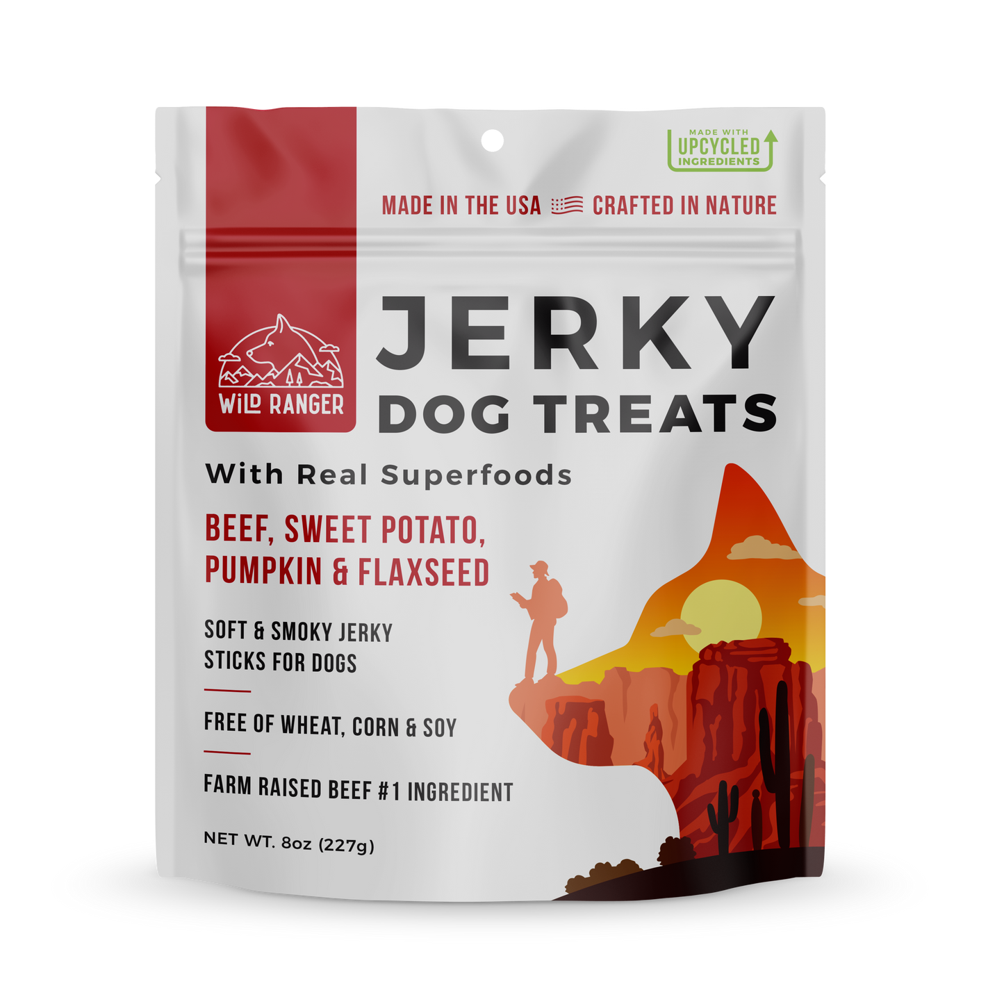 Righteous Felon Craft Jerky - Wild Ranger Beef Jerky Dog Treats (6ct)