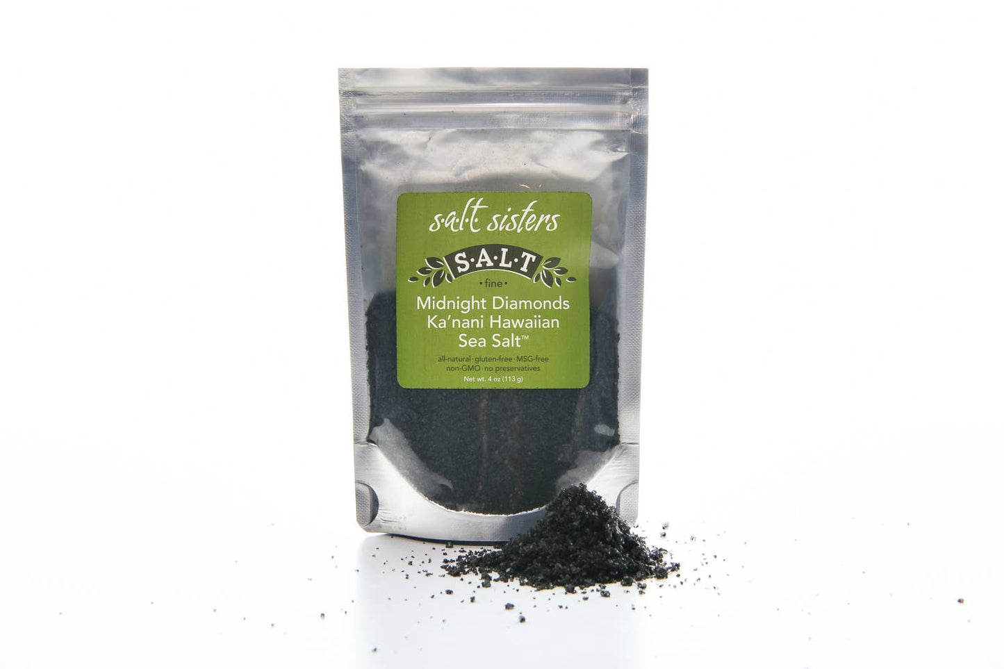 s.a.l.t. sisters (salt sisters) - All-Natural Sea Salt - Hawaiian -Midnight Diamonds -Fine-4oz