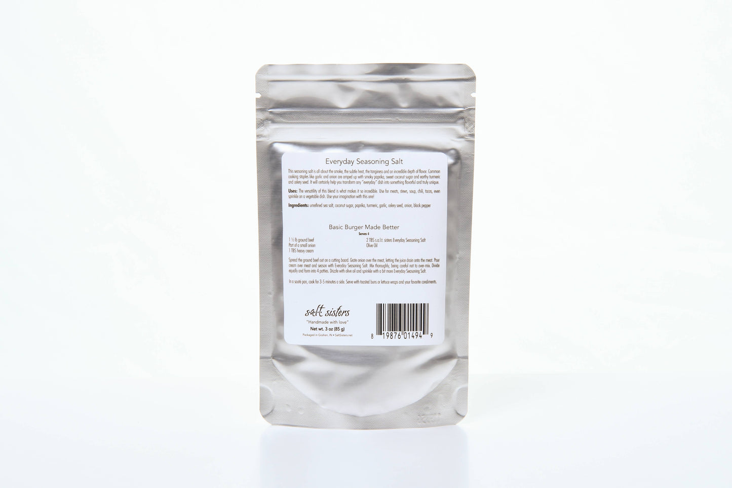 s.a.l.t. sisters (salt sisters) - Spice & Salt Blend - Everyday Seasoning Salt - 3 oz