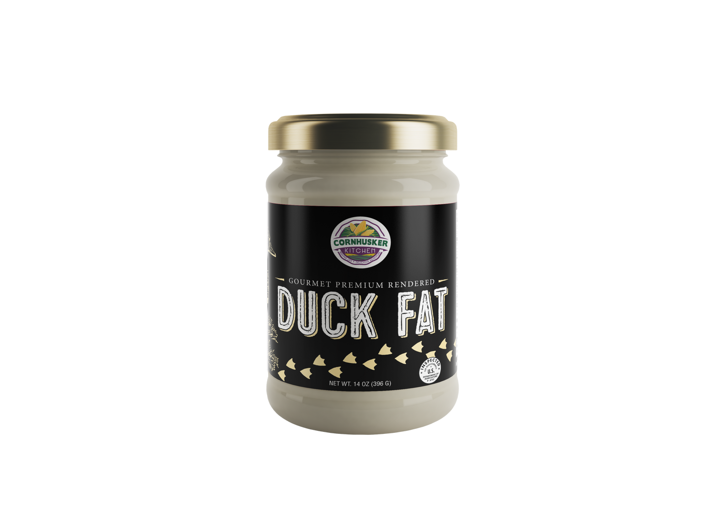 Cornhusker Kitchen Duck Fat Spray - 14 oz Jars - Premium Rendered Duck Fat